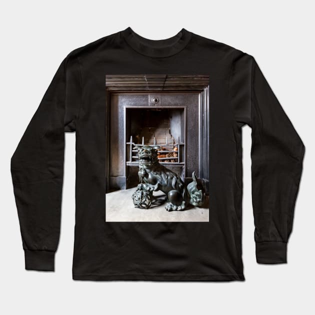 Astley Hall-Fire place Long Sleeve T-Shirt by jasminewang